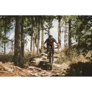Tricou maneca scurta Force MTB Angle, albastru/rosu, XXXL