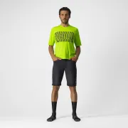 Jersey cu maneca scurta Castelli Trail Tech Tee, Galben Fluo/Negru, M