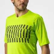 Jersey cu maneca scurta Castelli Trail Tech Tee, Galben Fluo/Negru, M