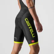 Pantaloni scurti cu bretele Castelli Competizione Kit Negru/Galben Fluo S