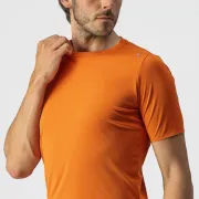 Tricou casual cu maneca scurta Castelli Tech 2 Tee, Portocaliu, XL