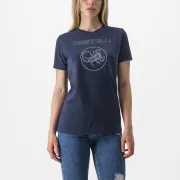 Tricou casual Castelli Pedalare Tee de dama Bleumarin XS
