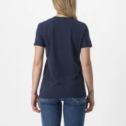 Tricou casual Castelli Pedalare Tee de dama Bleumarin XS