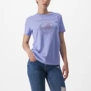 Tricou casual Castelli Pedalare Tee de dama Violet M