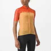 Tricou cu maneca scurta Castelli Velocissima de dama Galben/Portocaliu M