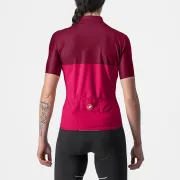 Tricou cu maneca scurta Castelli Velocissima de dama Rosu/Visiniu S