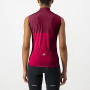 Tricou fara maneci Castelli Velocissima SL de dama Rosu/Visiniu L