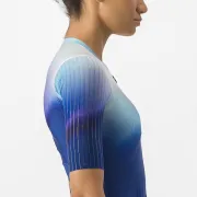 Costum de triatlon cu maneca scurta Castelli PR 2 W Speed Suit de dama Alb/Albastru/Negru XS