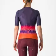 Tricou cu maneca scurta Castelli Climbers 4.0 W de dama Bleumarin/Magenta/Portocaliu XS