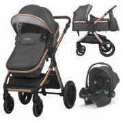 Carucior Bebe Transformabil 3 In 1 C Melora - Negru