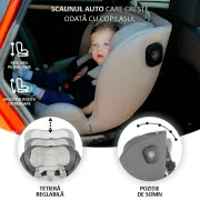 Scaun auto iSize 40-150 cm Coccolle Nova Moonlit grey