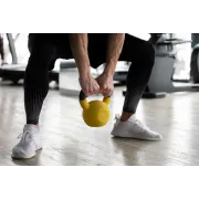Kettlebell Otel - 4 Kg, Negru-Galben