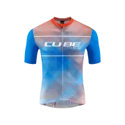 TRICOU CUBE TEAMLINE CMPT S/S WHITE/BLUE/RED L