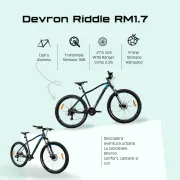 Bicicleta Mtb Devron Riddle 2023 RM1.7 - 27.5 Inch, S, Gri