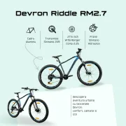 Bicicleta Mtb Devron Riddle 2023 RM2.7 - 27.5 Inch, M, Gri