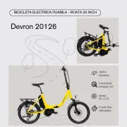 Bicicleta Electrica Pliabila Devron 20126 - 20 Inch, M, Galben