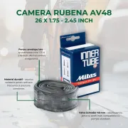 Camera Bicicleta Rubena AV48 - 26 x 1.75 - 2.45 INCH