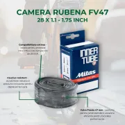 Camera Bicicleta Rubena Fv47 - 26 x 1.75 - 2.45 Inch