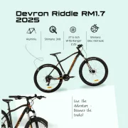 Bicicleta Mtb Devron Riddle RM1.7 2025 - 27.5 Inch, M, Negru