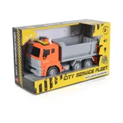 Camion basculanta 1:12 cu sunet si lumini, Moni, Portocaliu