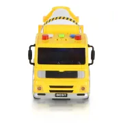 Camion betoniera 1:20 cu lumini si sunete, Moni, Galben