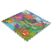 Covor puzzle moale cu 9 piese - Dinozauri, Moni