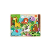 Puzzle animalute Tooky Toy - 8 piese groase