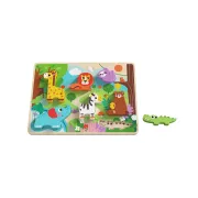 Puzzle animalute Tooky Toy - 8 piese groase