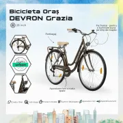 Bicicleta Oras Devron Grazia 6s Retro - 28 Inch, M, Maro