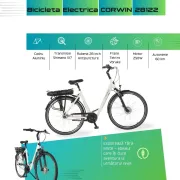 Bicicleta Electrica Corwin 28122 - 28 Inch, 490mm, Alb