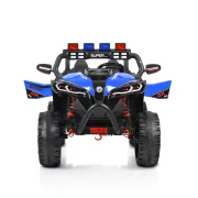 ATV electric Bo Beast pentru copii 3ani+ , 12V cu telecomanda, 4 motoare, telecomanda, usi care se deschid, functii swing, lumini, mp3/usb, Albastru