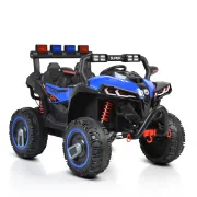 ATV electric Bo Beast pentru copii 3ani+ , 12V cu telecomanda, 4 motoare, telecomanda, usi care se deschid, functii swing, lumini, mp3/usb, Albastru