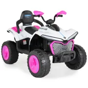 ATV electric Windy pentru copii 3 ani+, acumulator, MP3/USB si Bluetooth, 12V cu 4 motoare, Moni, Roz