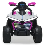 ATV electric Windy pentru copii 3 ani+, acumulator, MP3/USB si Bluetooth, 12V cu 4 motoare, Moni, Roz
