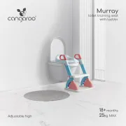 Adaptor toaletă cu scara Murray pentru bebelusi, Cangaroo, Roz