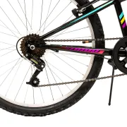 Bicicleta Copii DHS Turbo - 24 Inch, Negru-Roz