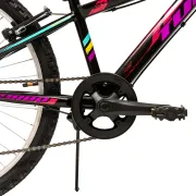 Bicicleta Copii DHS Turbo - 24 Inch, Negru-Roz