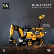 Excavator electric Bumblebee Ride-on pentru copii 3+