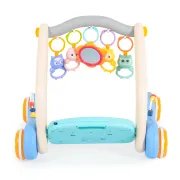 Jucarie multifunctionala 2 in 1 - premergator si centru de joaca cu pian, Moni, Albastru