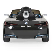 Masinuta electrica BO BMW i4 pentru copii 3 ani+, acumulatori si telecomanda, usi care se deschid, centura, pornire buton, Negru