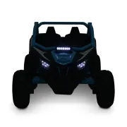 Masinuta electrica Bo Typhoon pentru copii 3 ani+, 24V 4 motoare, acumulator si telecomanda, portiere care se deschid, centuri, lumini, mp3/usb, Albastru