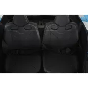Masinuta electrica Bo Typhoon pentru copii 3 ani+, 24V 4 motoare, acumulator si telecomanda, portiere care se deschid, centuri, lumini, mp3/usb, Albastru