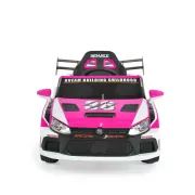 Masinuta electrica copii 3ani+ BO Super Drift, acumulator si telecomanda, 4X4, 12V MP3/USB, Moni, Roz-Alb