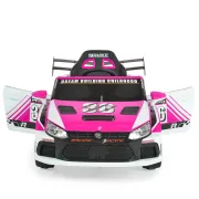 Masinuta electrica copii 3ani+ BO Super Drift, acumulator si telecomanda, 4X4, 12V MP3/USB, Moni, Roz-Alb