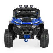Masinuta electrica tip jeep BO Dust pentru copii 3 ani+, 12V 4 motoare, telecomanda, Mp3/USB, pornire buton, centura, usi care se deschid, Albastru