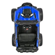 Masinuta electrica tip jeep BO Dust pentru copii 3 ani+, 12V 4 motoare, telecomanda, Mp3/USB, pornire buton, centura, usi care se deschid, Albastru