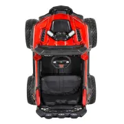 Masinuta electrica tip jeep BO Dust pentru copii 3 ani+, 12V 4 motoare, telecomanda, Mp3/USB, pornire buton, centura, usi care se deschid, Rosu