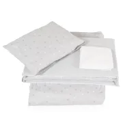 Set lenjerie de pat Nook pentru bebelusi, 6 piese, HugZZZ, Gri