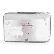 Set lenjerie de pat Nook pentru bebelusi, 6 piese, HugZZZ, Gri