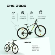 Bicicleta Mtb Dhs 2905 - 29 inch, M, Negru-Gri